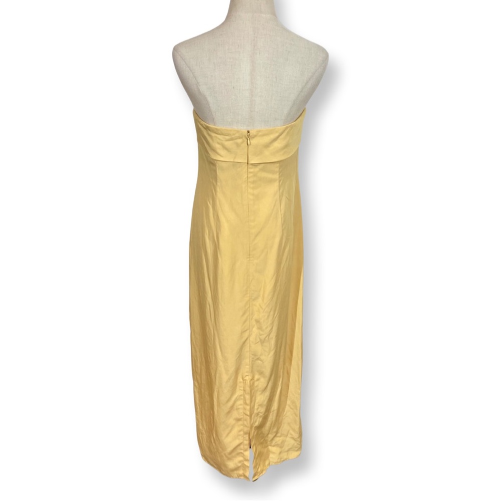 DISSH Strapless Midi Dress in Soft Yellow - Picture 7 of 10